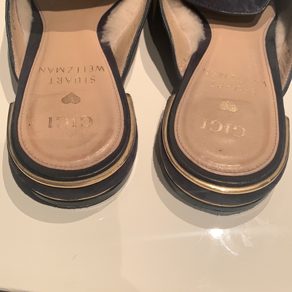 Stuart Weitzman x Gigi Hadid blue suede mule - Picture 2 of 10